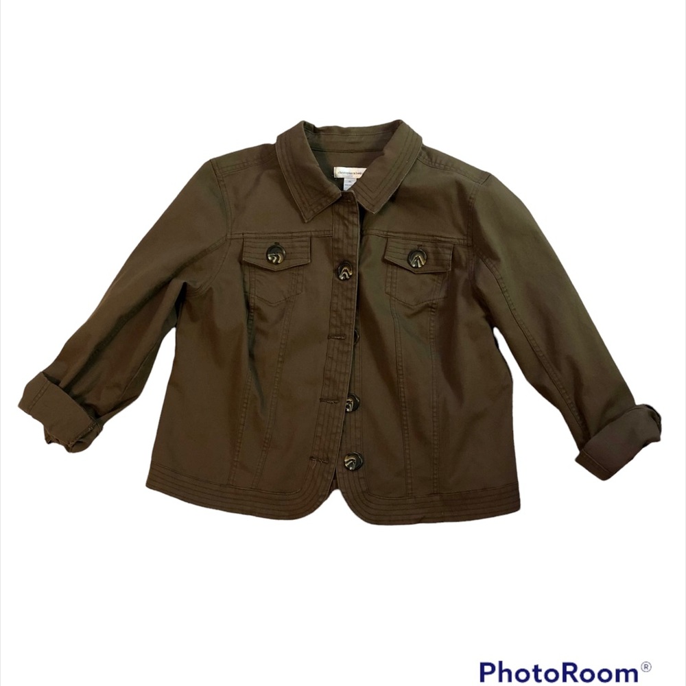 CHRISTOPHER AND BANKS Brown Large Button Jacket Size XL